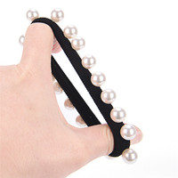 1/3 sztuk gumki linkowe elastyczne dziewczyny Scrunchie kucyk Holder perły koraliki kobiety opaski do włosów opaski akcesoria do włosów dla kobiet 6